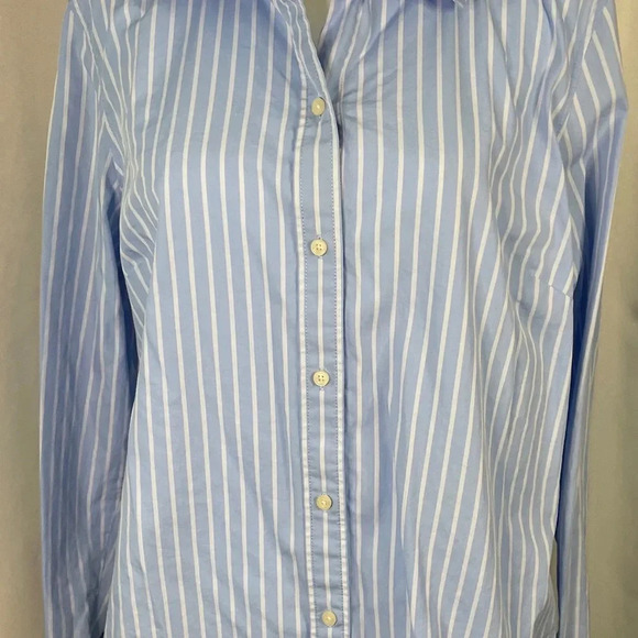 Nautica Blue Striped Button Down‎ Shirt - Picture 1 of 6